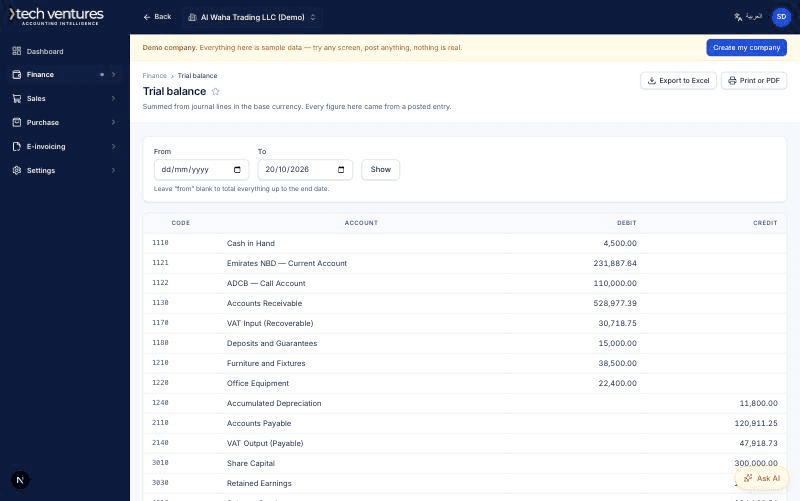 The trial balance
