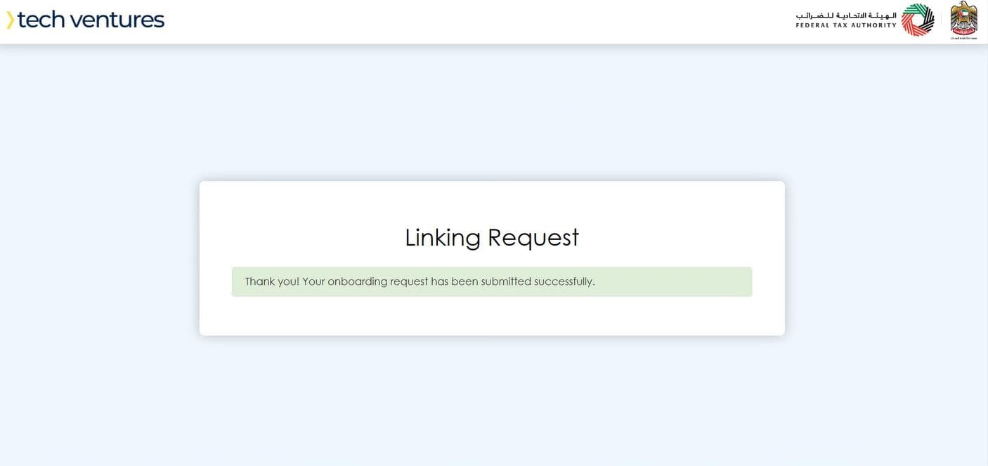 EmaraTax portal, step 14: Linked